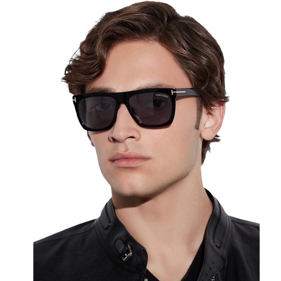 TOM Ford Morgan Square Black TF 513 57MM Unisex Sunglasses NWT
